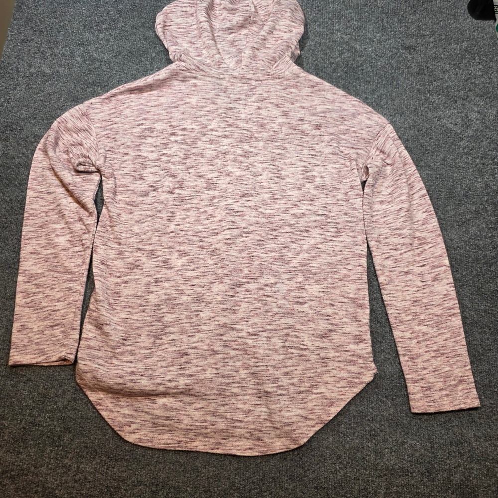 Almost Famous Womens M Space Dye Hoodie Mauve Pink Lightweight Cottagecore Boho - Picture 14 of 14